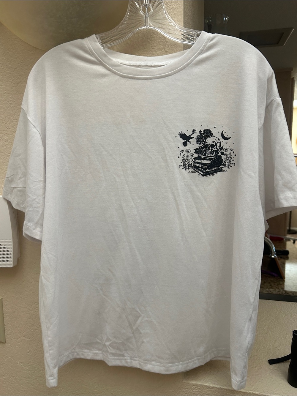SHEIN White 'Morally Grey Book Club' Graphic Tee